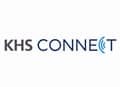 Logo with the text KHS CONNECT, where the C in CONNECT is stylized to represent radio waves.