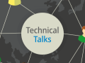A banner image with the inscription KHS Technical Talks shows a network of human avatars and a gray world map in the background.